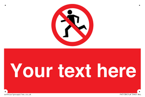 Custom No Running Sign